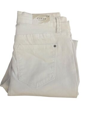 Curve Appeal White Jeans ankle crop
